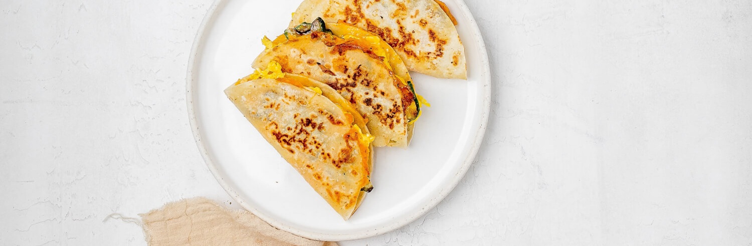 Egg, Zucchini & Cheese Breakfast Quesadilla
